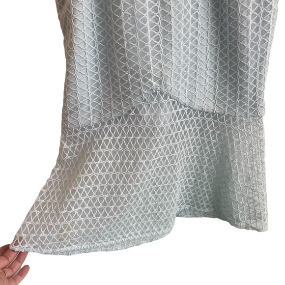 Bardot Neptune Fishtail Hem Lace Bodycon Dress, Light Blue, Size 6 - Picture 4 of 11